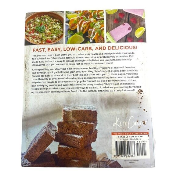 Keto Made Easy: 100+ Easy Keto Dishes Fast To Fit Your Life Megha Barot Gaedke - Picture 2 of 3